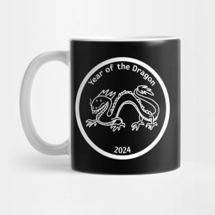 Year of the Dragon 2024 White Line Mug